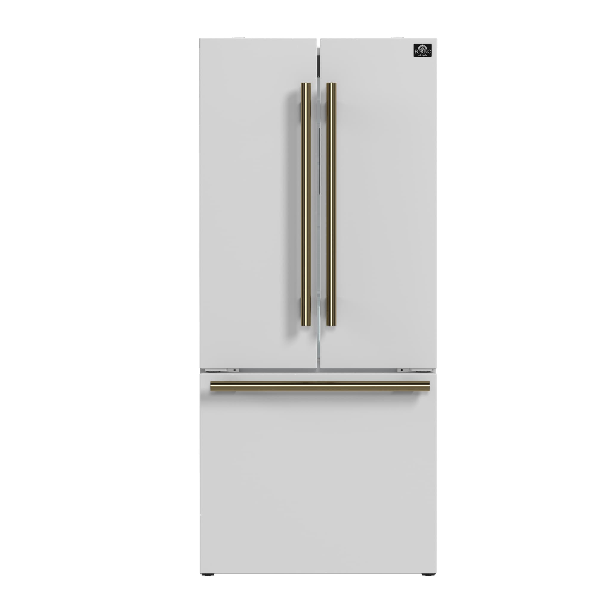 Forno Salerno Espresso 36-Inch White Side-by-Side Refrigerator, 20 Cu. Ft., Frost-Free, Ice & Water Dispenser, ENERGY STAR Certified