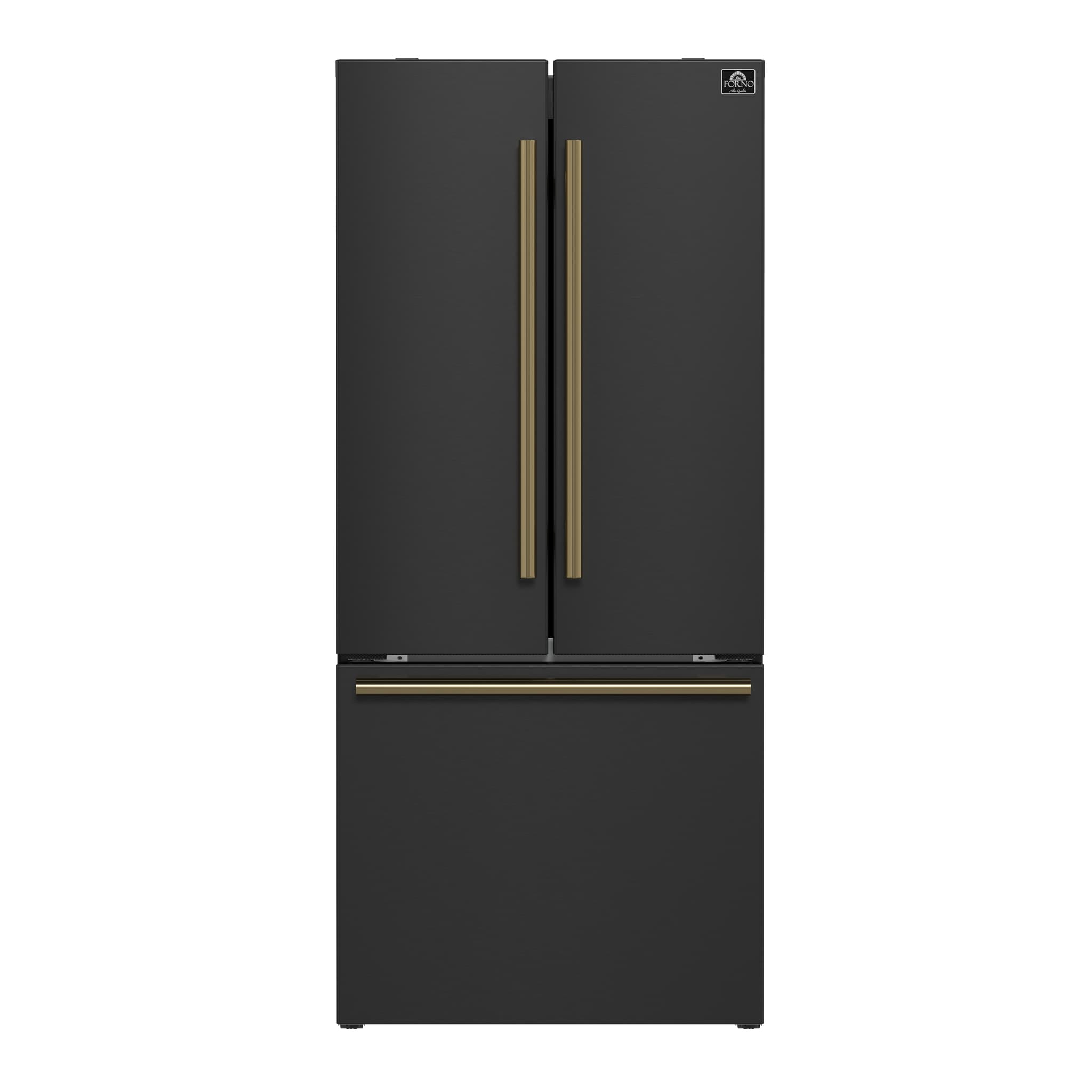 Forno Salerno Espresso 36-Inch Black Side-by-Side Refrigerator, 20 Cu. Ft., Frost-Free, Ice & Water Dispenser, ENERGY STAR Certified