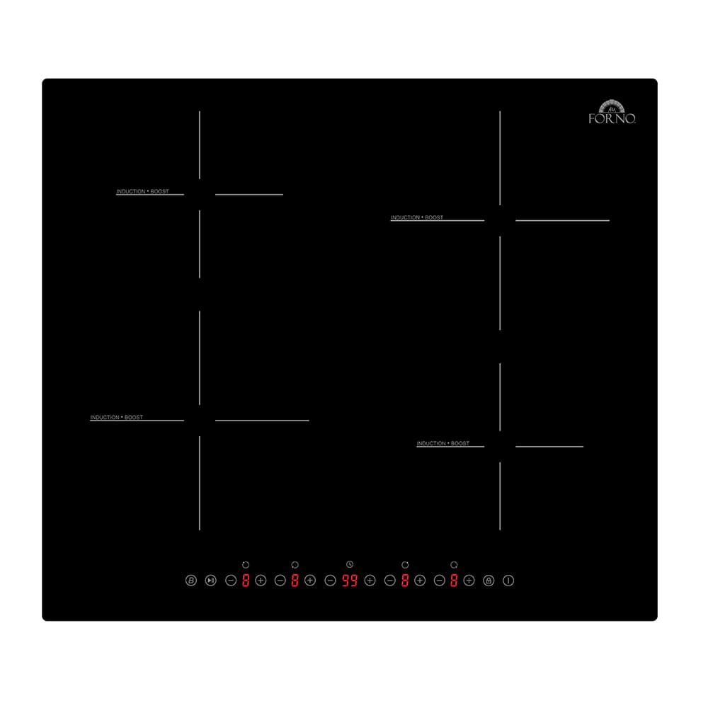 Forno Parco 30-Inch Induction Cooktop, 4 Zones, 7,200W Total Power, Touch Control, 9 Power Levels, Booster Function