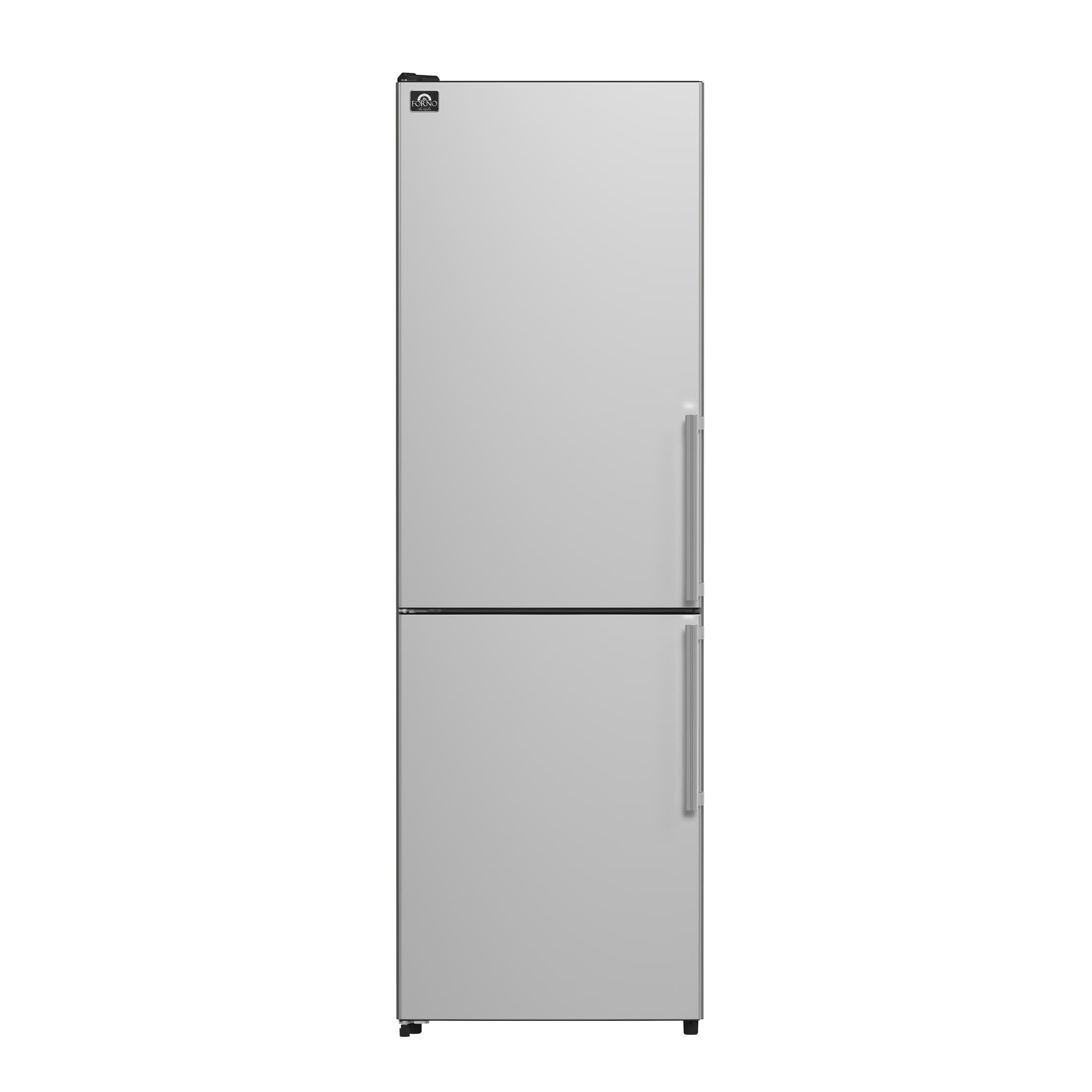 Forno Gallipoli 30-Inch French Door Refrigerator with Bottom Freezer, 17.5 cu.ft Capacity, Stainless Steel, No Frost Technology, Built-In Ice Maker, Energy Efficient