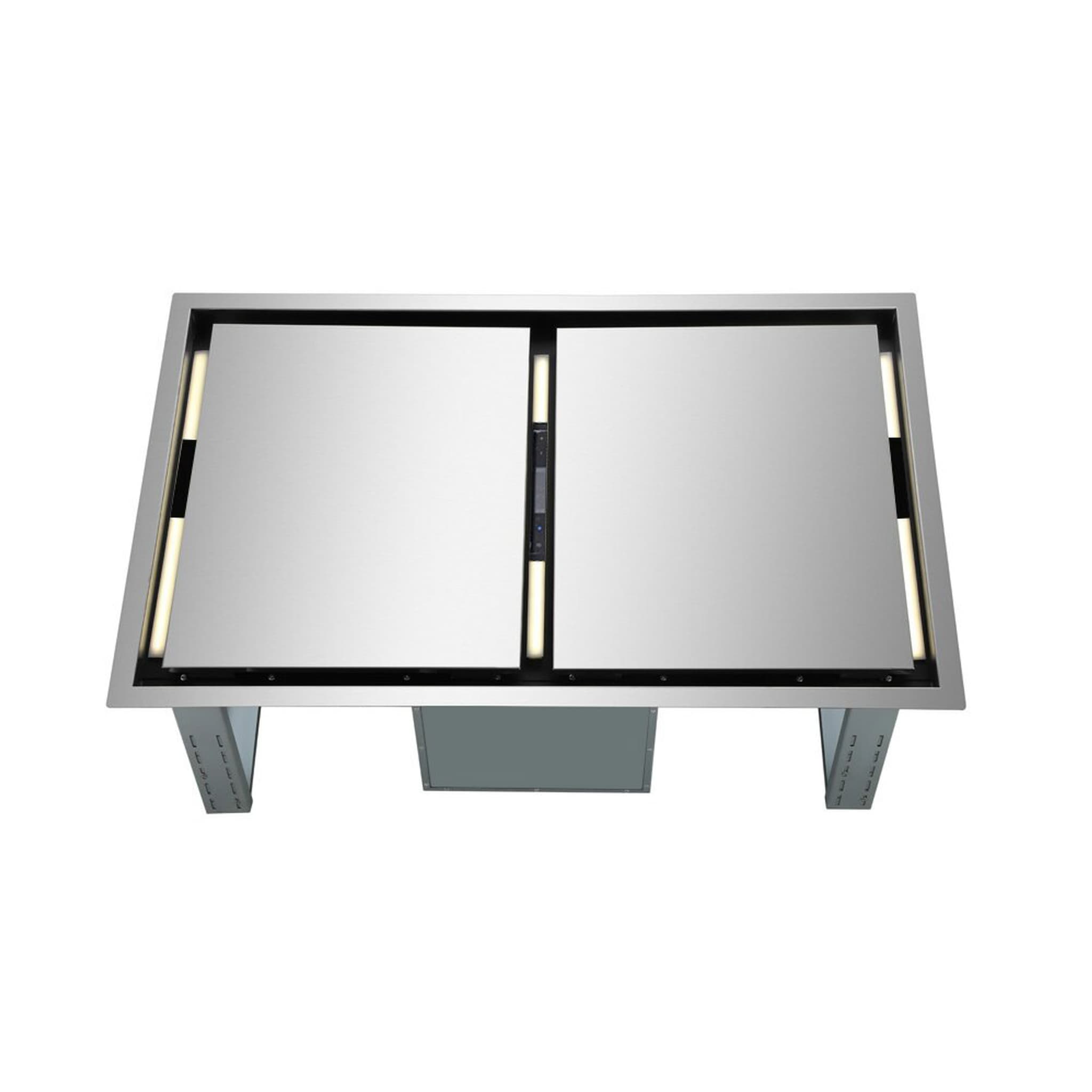 Forno Frassanito 60-Inch Recessed Range Hood, Stainless Steel Baffle Filters, LED Lighting