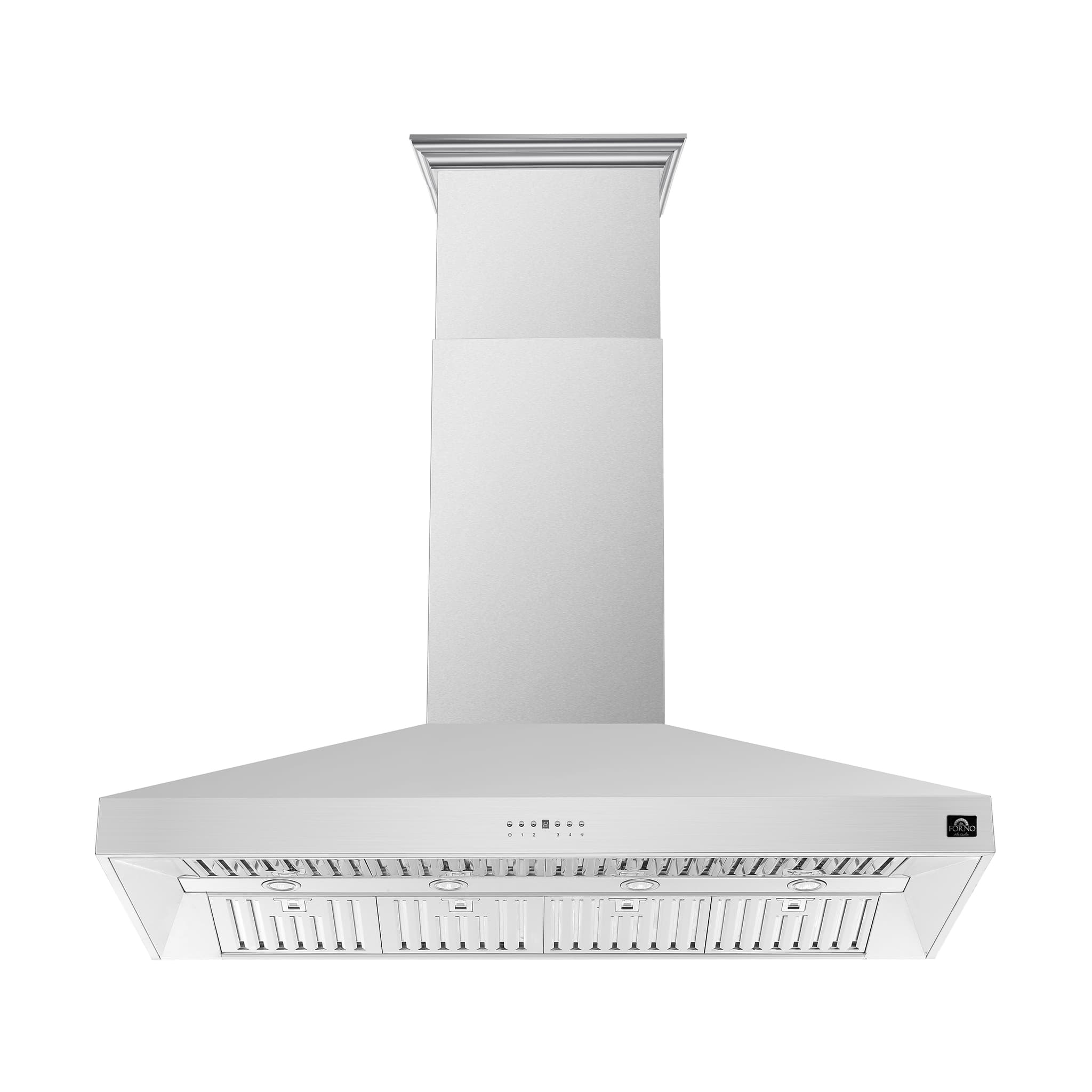 Forno Palazzo 30-Inch Wall Mounted Range Hood, Stainless Steel, Heavy Duty Baffle Filters, Remote Control