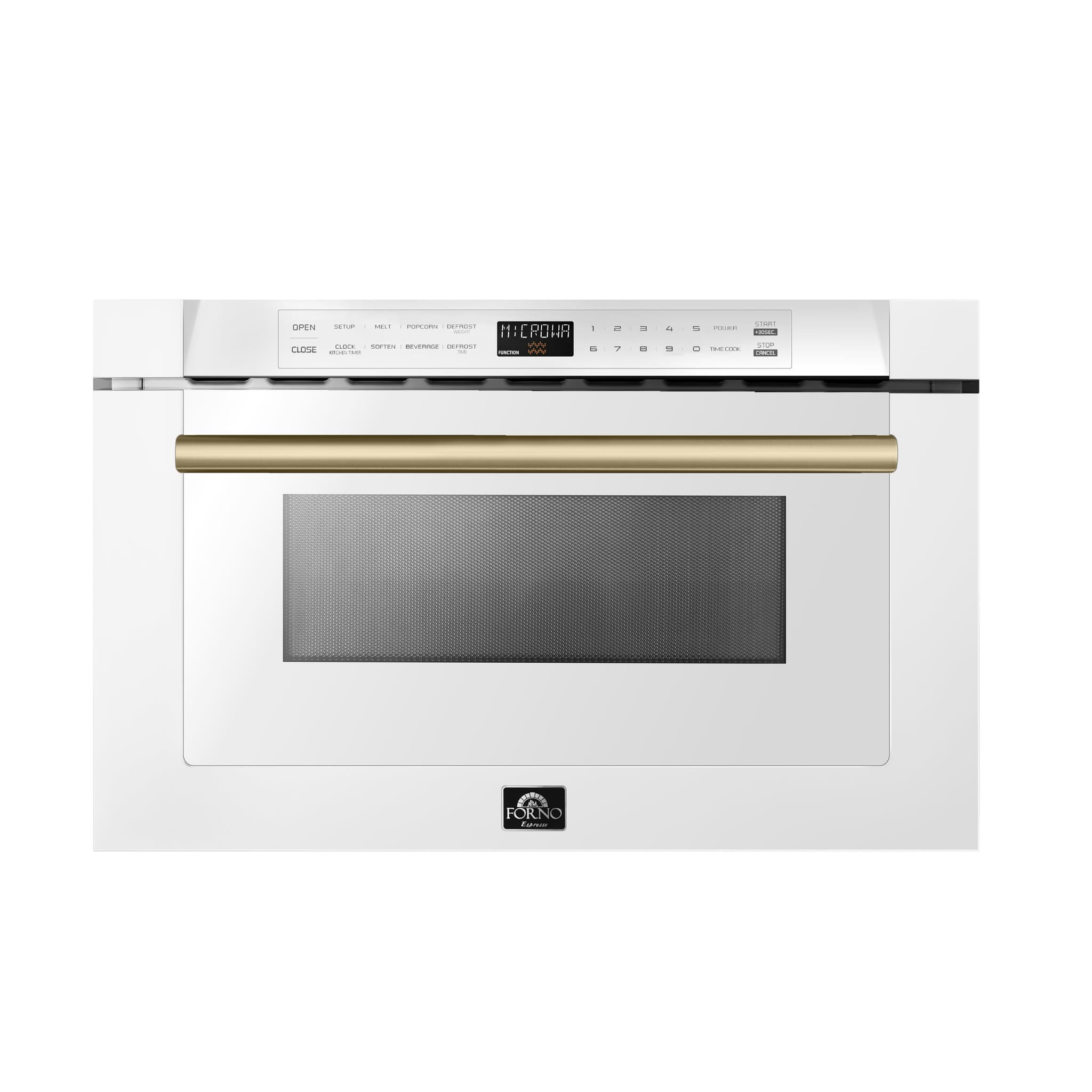 Forno Oliena Espresso Black 30-Inch Built-In Microwave and Convection Oven Combo, 1.6 cu.ft, 1750W Convection, 1000W Microwave, Stainless Steel Interior, Glass Touch Controls, Sensor Cooking