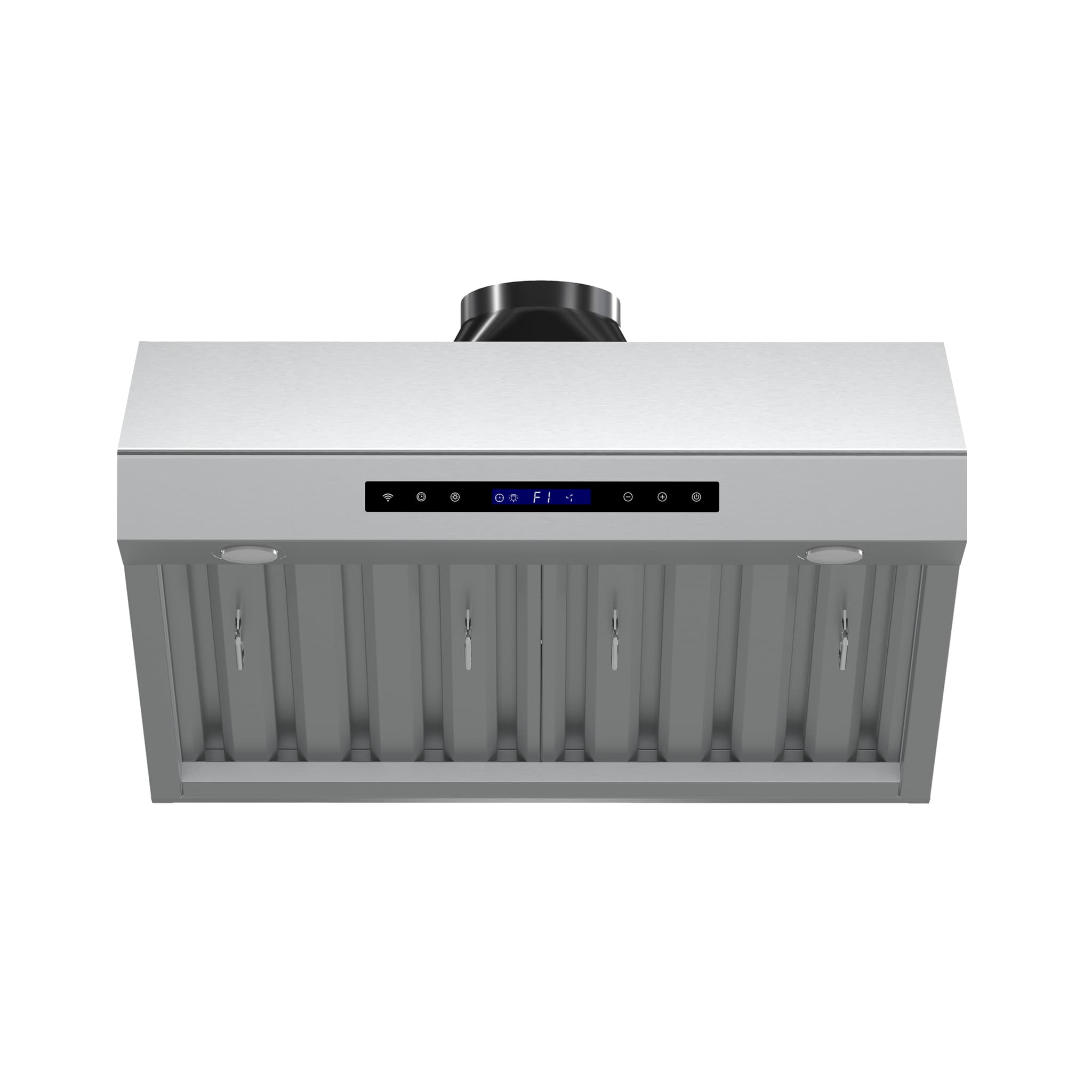 Forno Coppito 30-Inch Island Range Hood, Stainless Steel, LED Lighting, Adjustable Fan Speeds