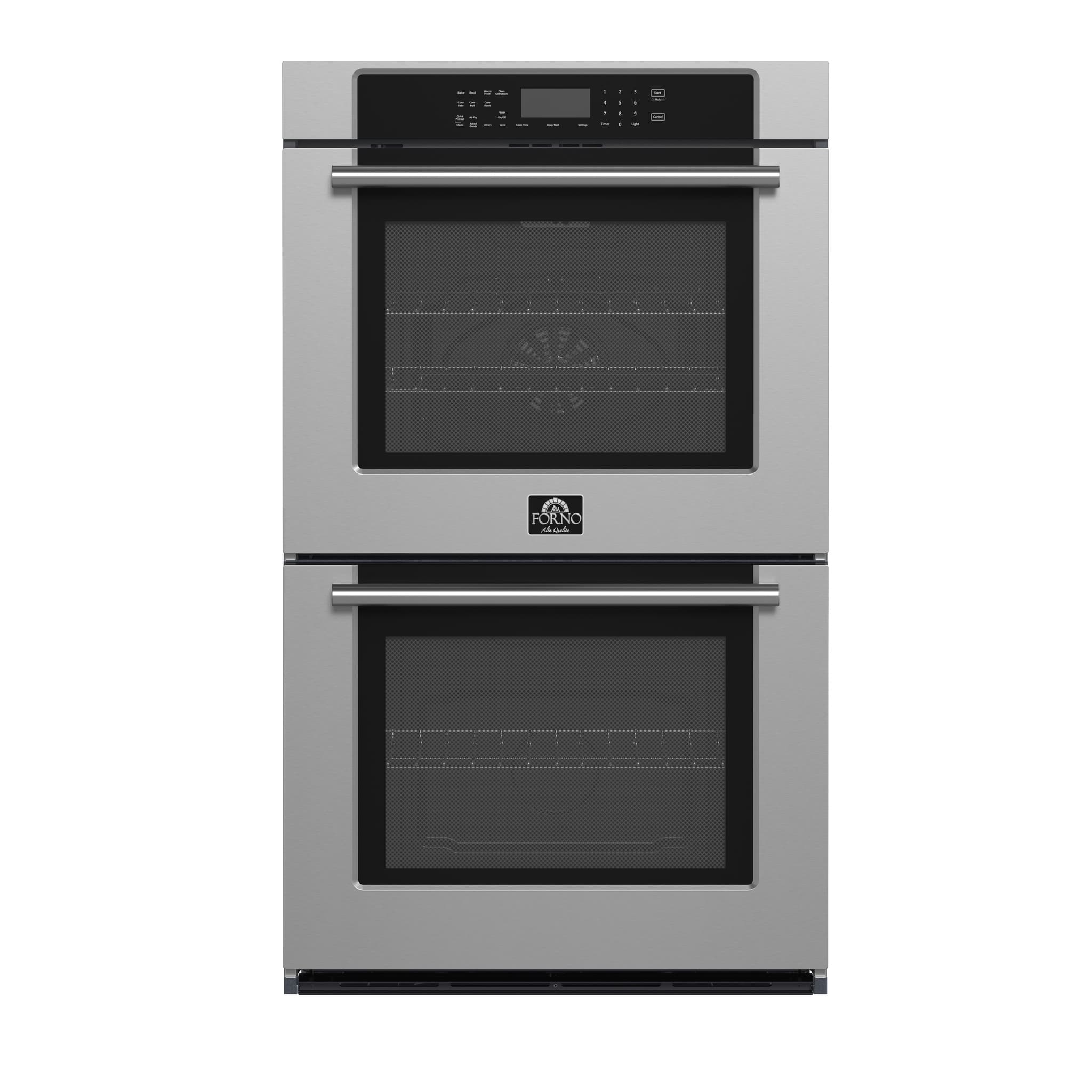 Forno Villarosa 30-Inch Electric Wall Oven, Stainless Steel, 5.0 cu.ft Capacity, Air Fry, Steam Cleaning, Glass Touch Controls