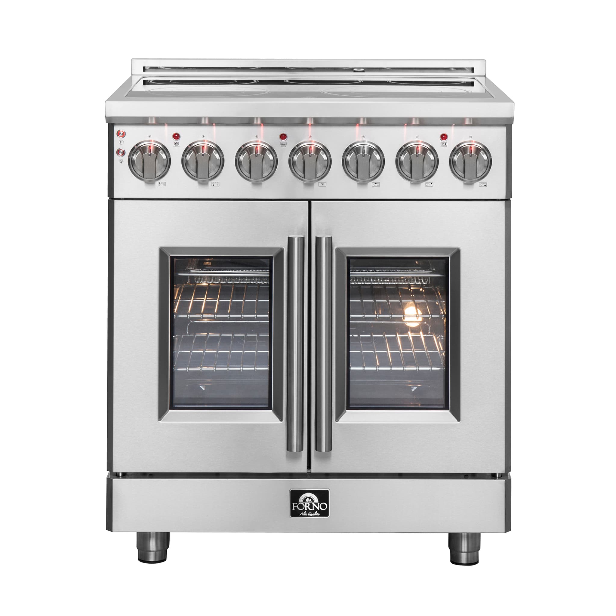 Forno Leonardo Espresso 30-Inch White Electric Range, True Convection, Energy Efficient