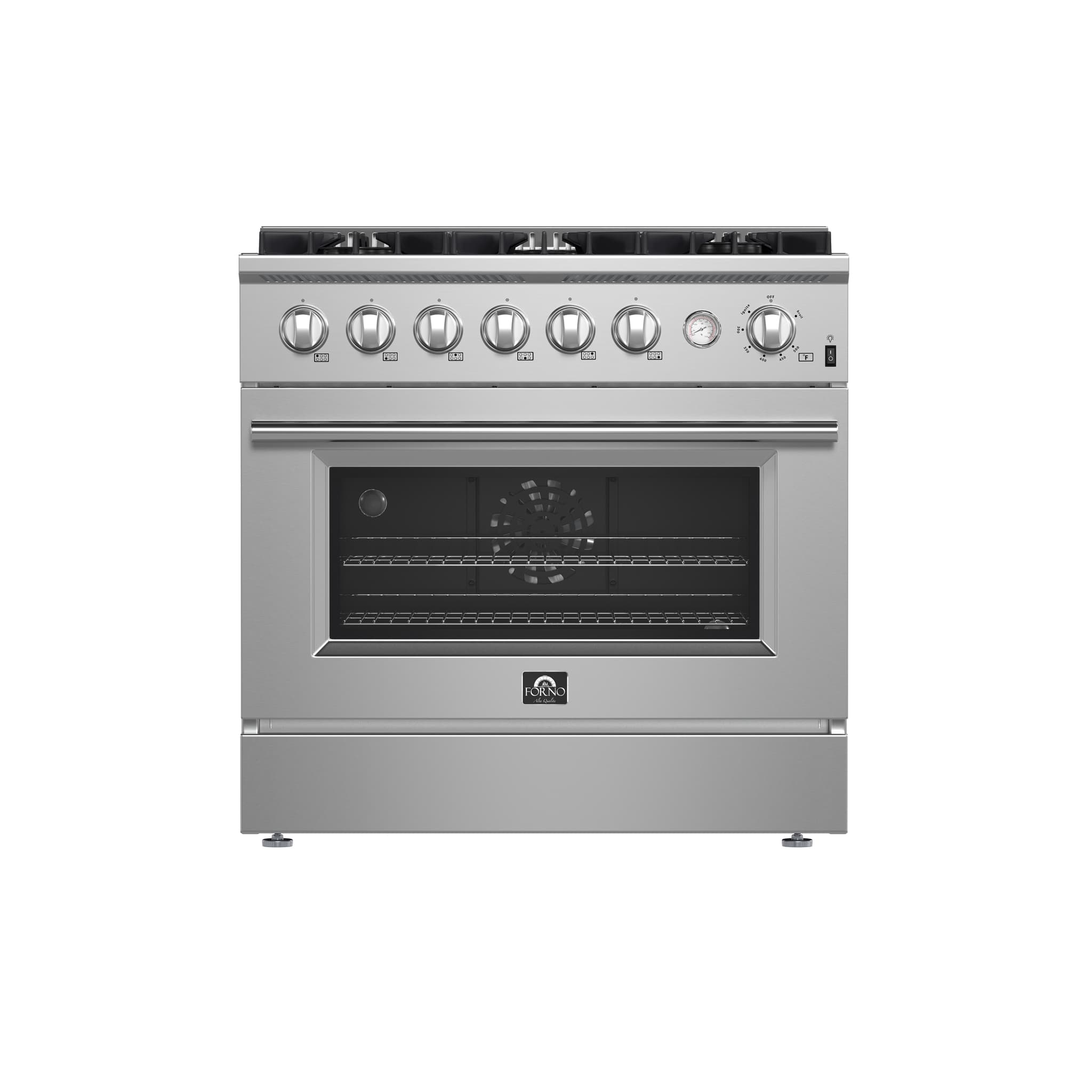 Forno Capriasca 60-Inch Freestanding Gas Range, 10 Burners, True Convection Oven