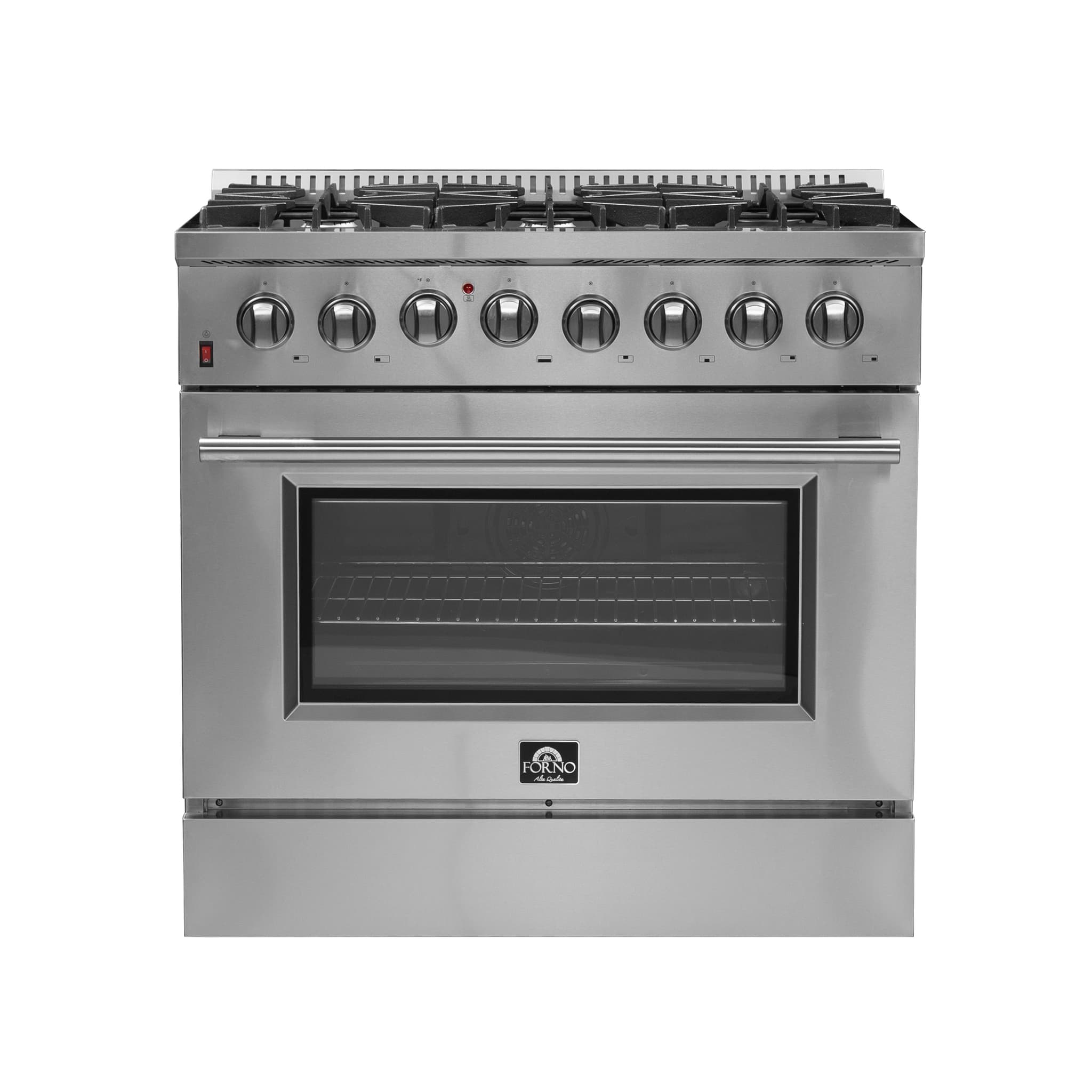 Forno Lazio 30-Inch Freestanding Dual Fuel Range, 4 Burners, True Convection Oven