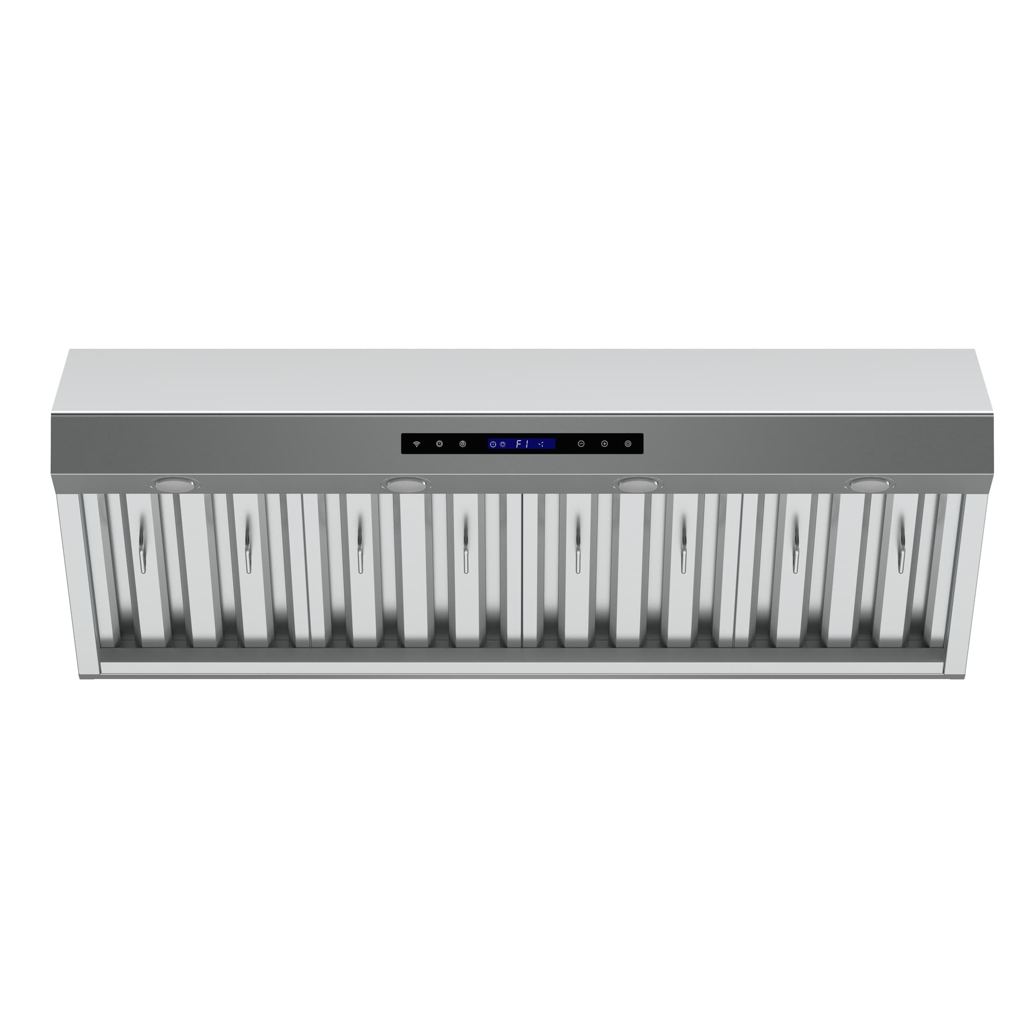 Forno Coppito 48-Inch Island Range Hood, Stainless Steel, LED Lighting, Adjustable Fan Speeds