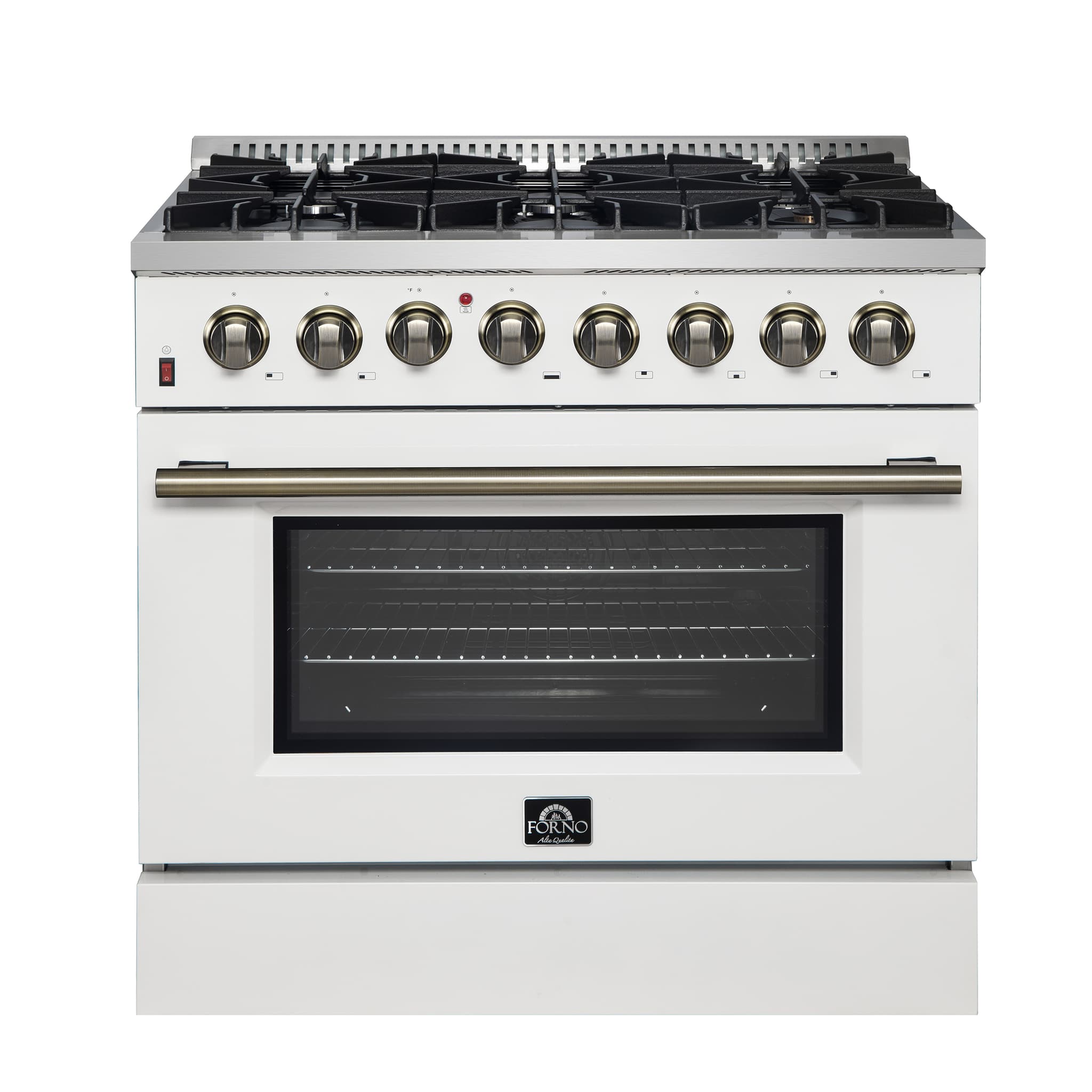 Forno Galiano 30-inch French Door Dual Fuel Range All Stainless Steel, 5 Sealed Burners 68,000 BTU, 4.32 cu.ft. True Convection Oven