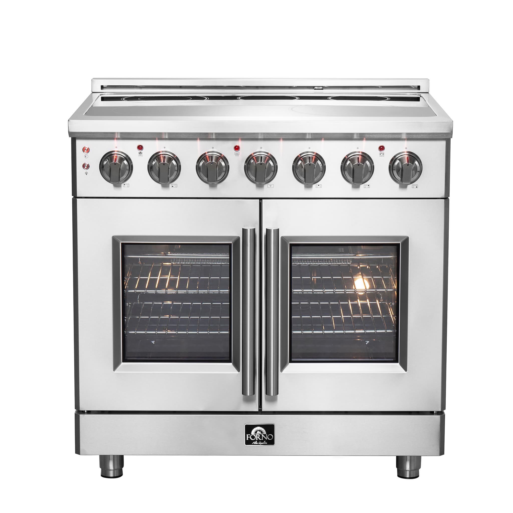 Forno Paolo 30-Inch Freestanding Electric Range, Stainless Steel, 4.38 cu.ft, True Convection Oven, Energy Efficient