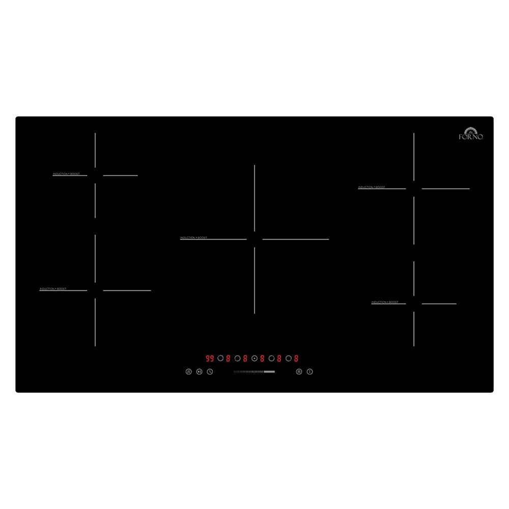 Forno Ornonzo 36-Inch Induction Cooktop, 5 Zones, 2 Flex-Zones, 10,200W Total Power, Touch Control, 9 Power Levels