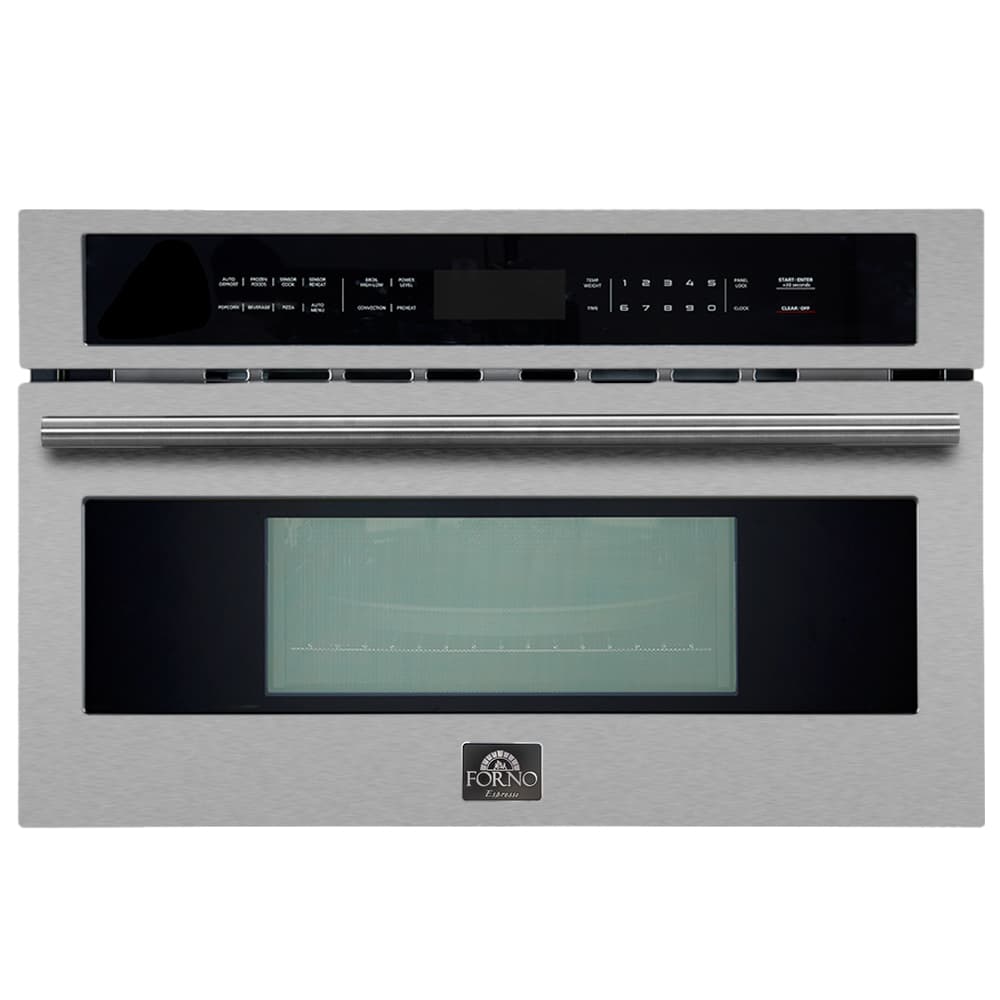 Oliena Espresso White 30 Inch 1750 Watt Compact Oven & 1000 Watt Microwave, 1.6 cu. ft.