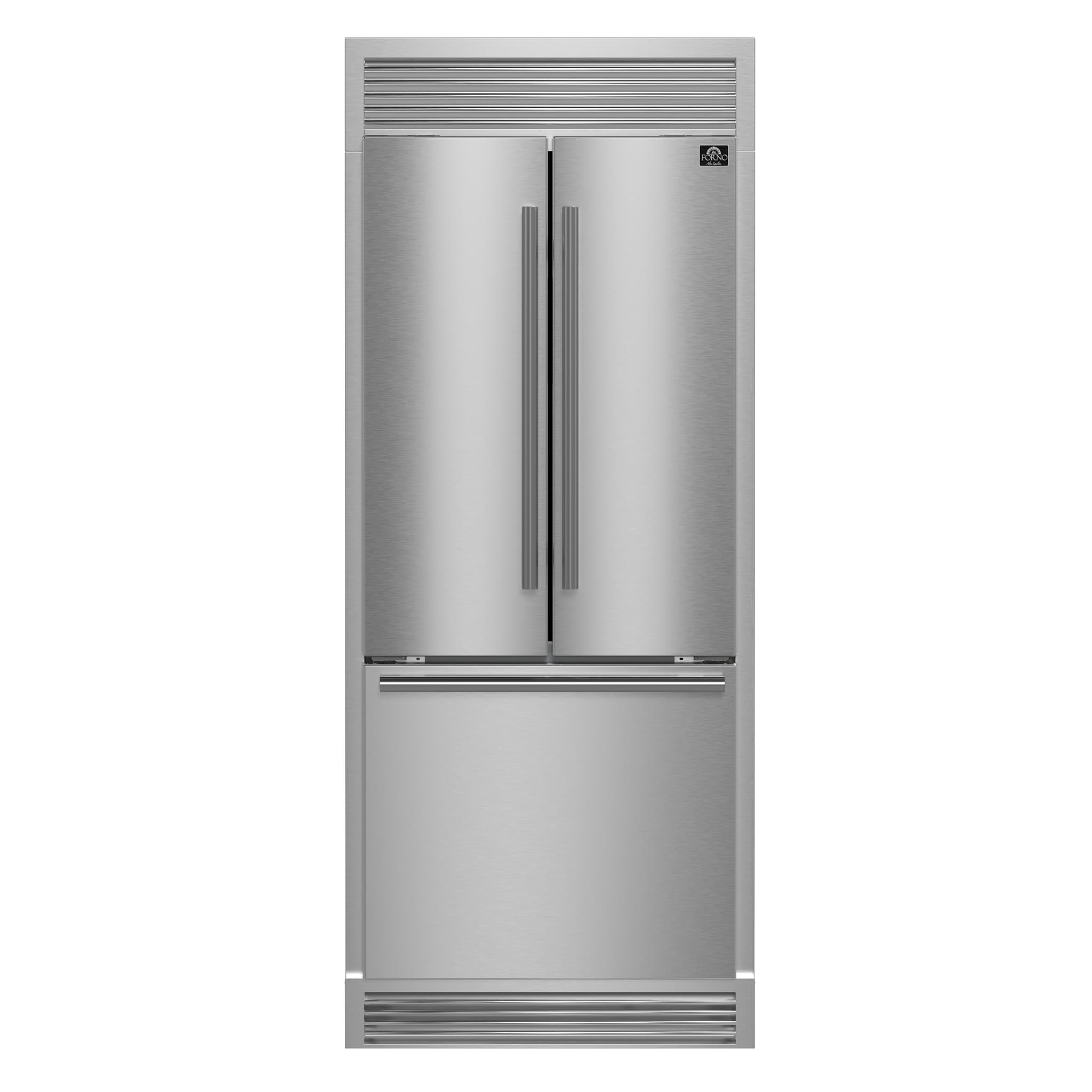 Forno Salerno Espresso 33-Inch White Side-by-Side Refrigerator, 15.6 Cu. Ft., Energy-Efficient, No Frost, Modern Design