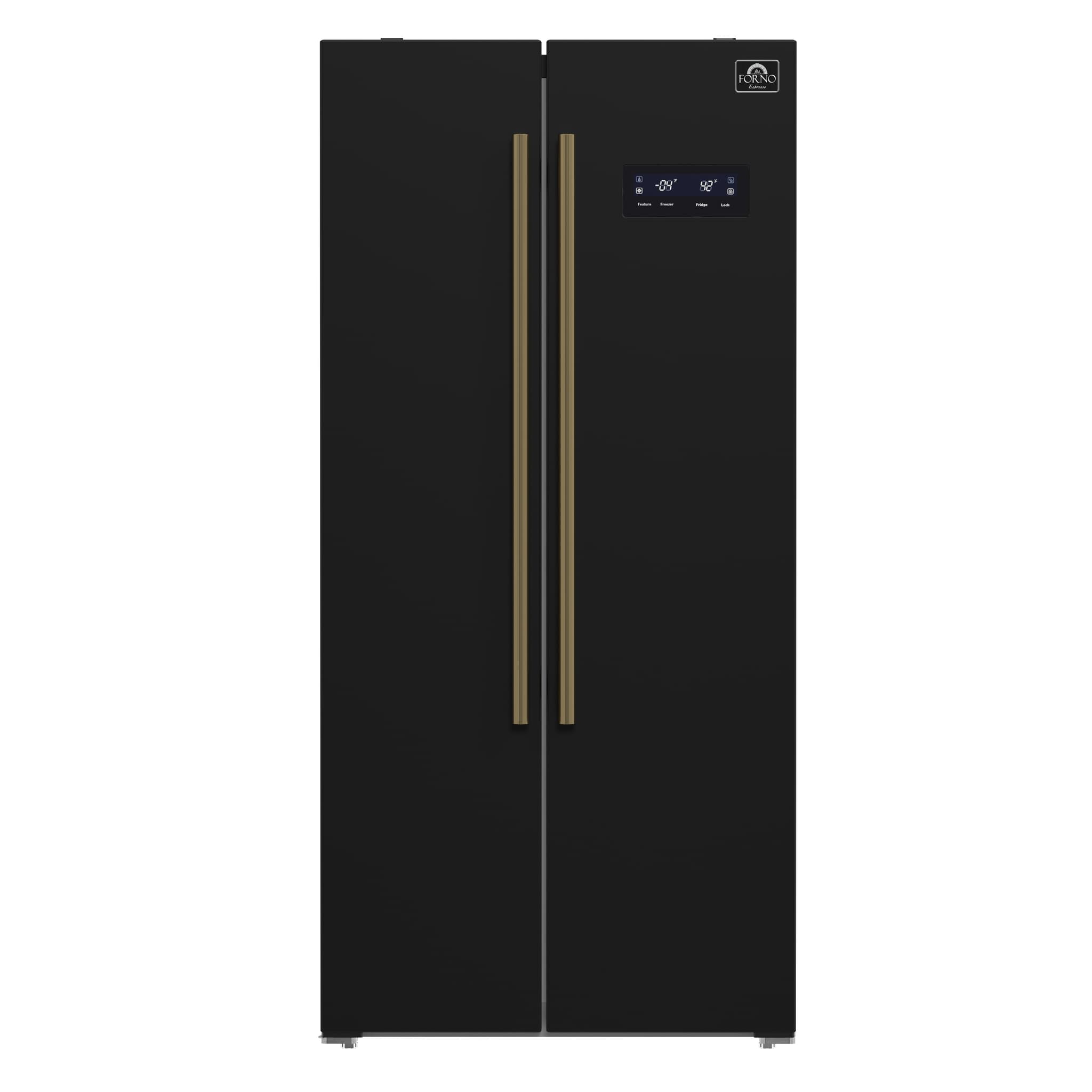 Forno Milano Espresso 31-Inch Bottom Freezer Refrigerator, Black, 17.2 cu.ft Capacity, Energy Efficient